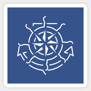 Nautical Minimal Lineart Logo Sticker